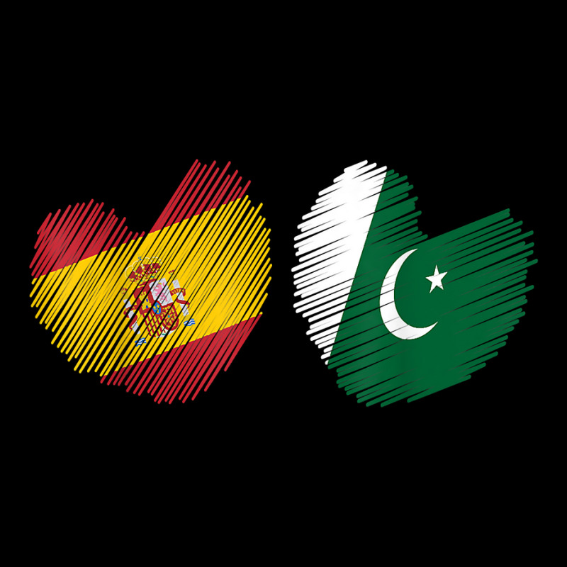 Pakistan Spain Heart Spanish Flag Pakistani Flag Love Heart T Shirt Adjustable Cap by hustonfkobar3 | Artistshot