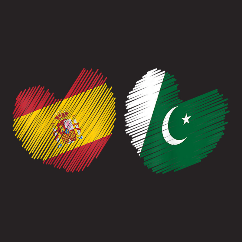 Pakistan Spain Heart Spanish Flag Pakistani Flag Love Heart T Shirt Vintage Cap by hustonfkobar3 | Artistshot