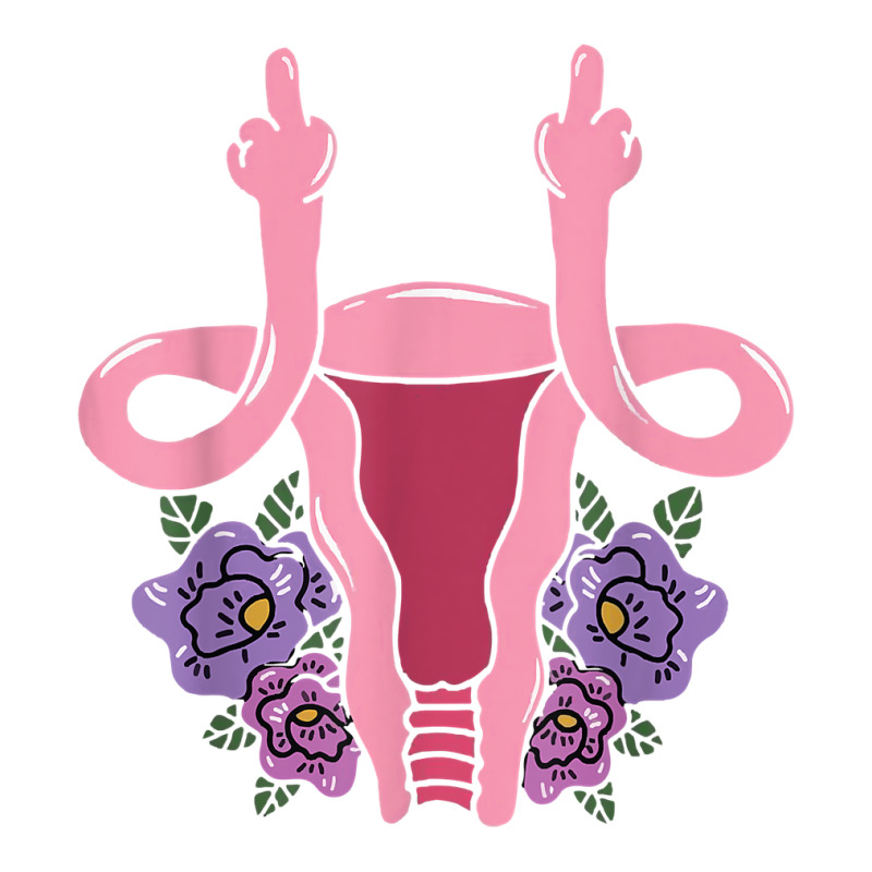 Uterus Shows Middle Finger Feminist Feminism T Shirt Maternity Scoop ...