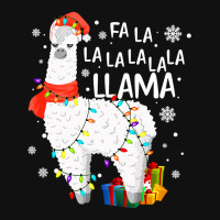 Fa La La Llama Christmas Santa Hat Llama Lover Merry Xmas 68 Crew Socks | Artistshot