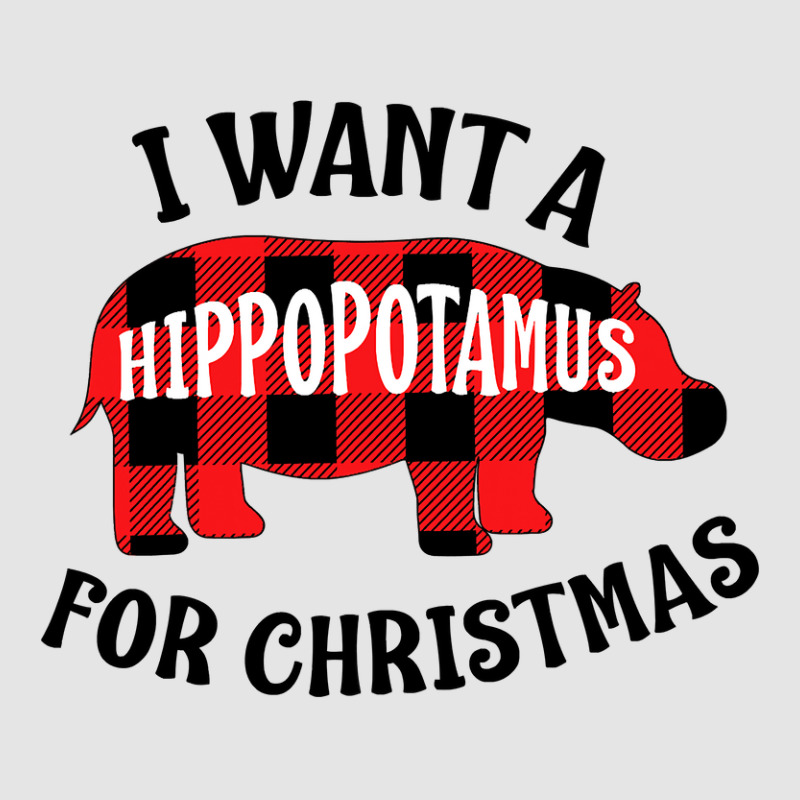 Hippopotamus Buffalo Plaid I Want A Hippopotamus For Christmas Cute Hi Medium-length Apron | Artistshot