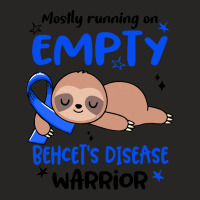 Behcets Disease Awareness T Shirtmostly Running On Empty Behcet's Dise Ladies Fitted T-shirt | Artistshot