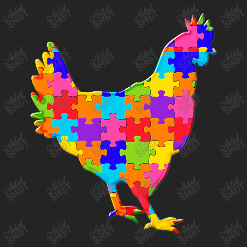 Chicken Hen Jigsaw Poster 3/4 Sleeve Shirt by Artist-Deborah | Artistshot