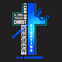 Faith God Jesus Christ Als Warrior Als Fighter Als Awareness T Shirt T-shirt | Artistshot