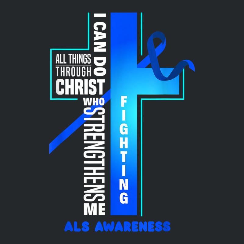 Faith God Jesus Christ Als Warrior Als Fighter Als Awareness T Shirt Crewneck Sweatshirt | Artistshot