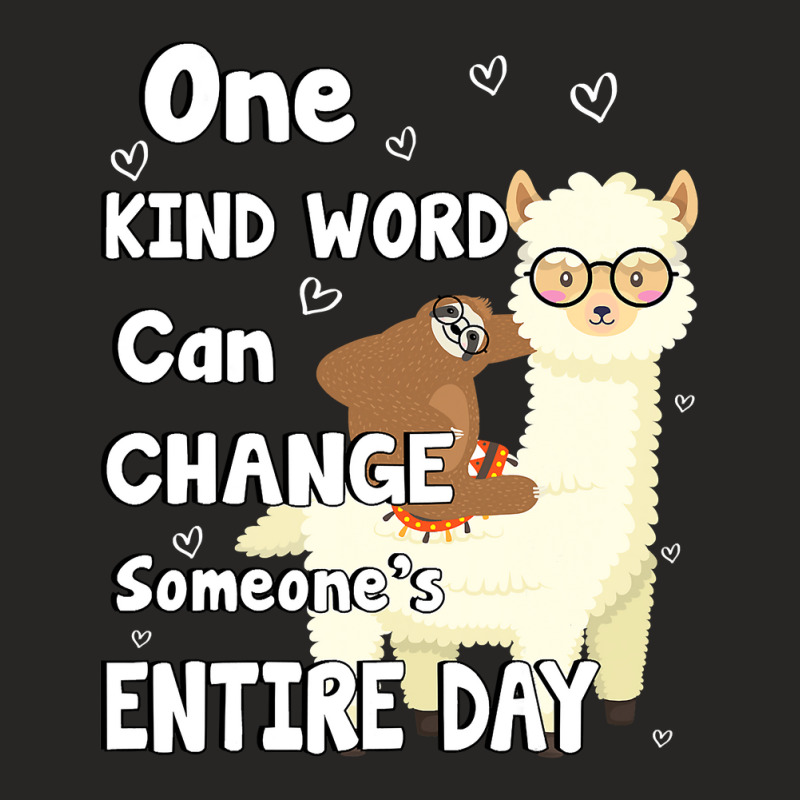 Unity Day Orange Tee Anti Bullying Gifts One Kind Word Llama 30 Ladies Fitted T-Shirt by permad | Artistshot