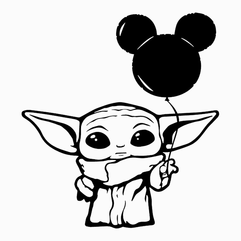 Custom Baby Yoda And Black Balloons Coffee Mug By Cm-arts - Artistshot