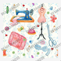 Seamless Pattern Of Fabric, Sewing Machine, Thread, Dummy, Embroidery, Adjustable Cap | Artistshot