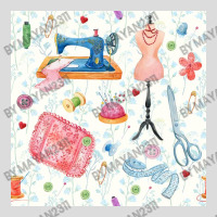 Seamless Pattern Of Fabric, Sewing Machine, Thread, Dummy, Embroidery, Men's Polo Shirt | Artistshot