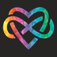 Low Poly Polyamory Rainbow Infinite Heart Lgbtqia Pride Tank Top Ladies Fitted T-shirt | Artistshot