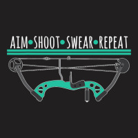 Bow And Arrow Gifts Aim Shoot Swear Repeat Archery T Shirt T-shirt | Artistshot