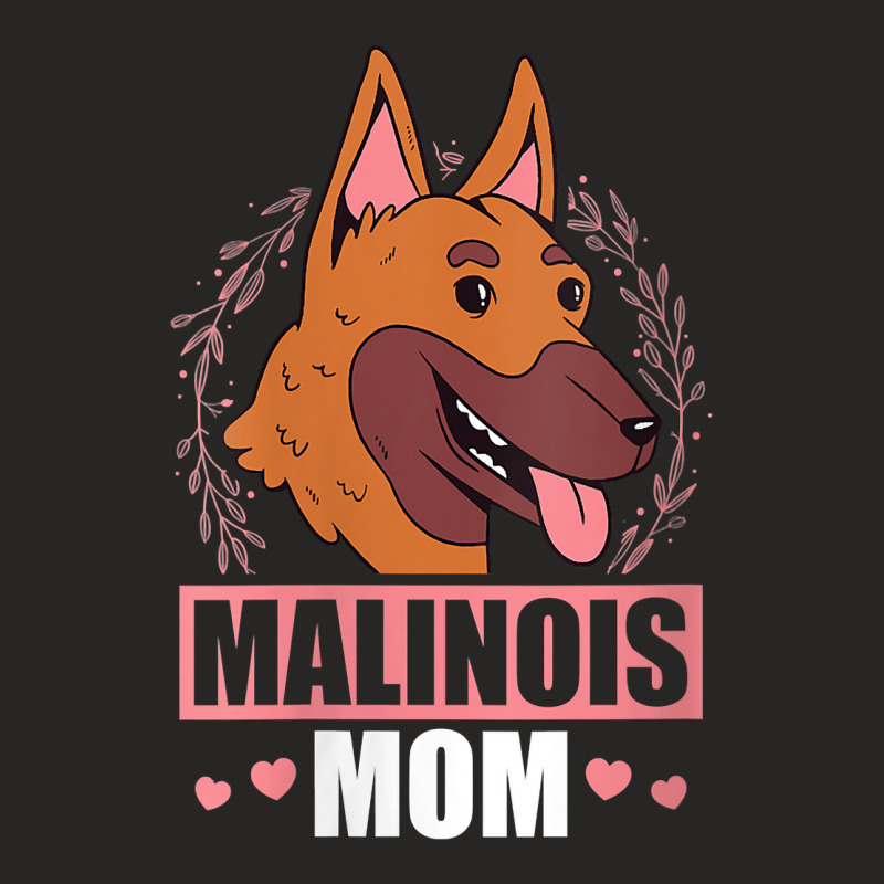 Womens Malinois Mom Dog Owner Belgian Malinois V Neck T Shirt Ladies Fitted T-Shirt by walkersnoelan | Artistshot