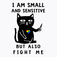 Black Cat Kitty I Am Small And Sensitive But Also Fight Me 419 Black K T-shirt | Artistshot