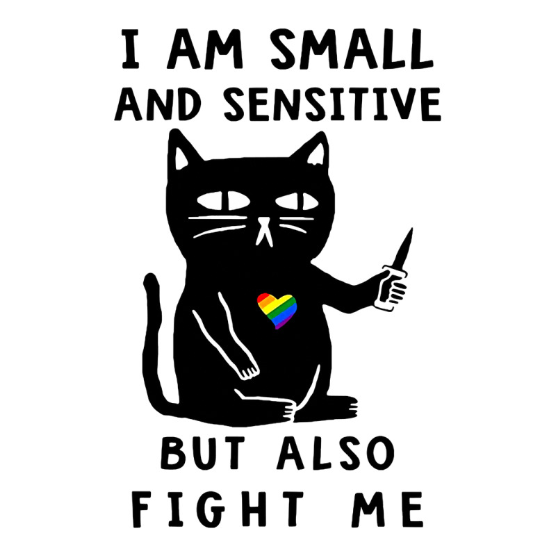 Black Cat Kitty I Am Small And Sensitive But Also Fight Me 419 Black K Long Sleeve Shirts by golferu | Artistshot