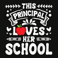 This Principal Loves Her School   Headmistress Headmaster T Shirt Scorecard Crop Tee | Artistshot