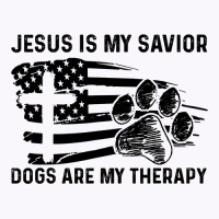 Christian Jesus Is My Savior Dogs Are My Therapy 404 Bibble Jesus Tank Top | Artistshot