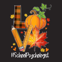 Love School Psychologist Fall Leaves Autumn Season Pumpkin T Shirt Vintage Cap | Artistshot