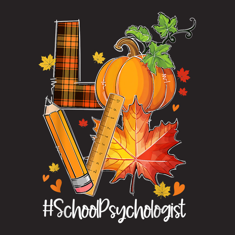 Love School Psychologist Fall Leaves Autumn Season Pumpkin T Shirt Vintage Cap by peersodshamiw8 | Artistshot