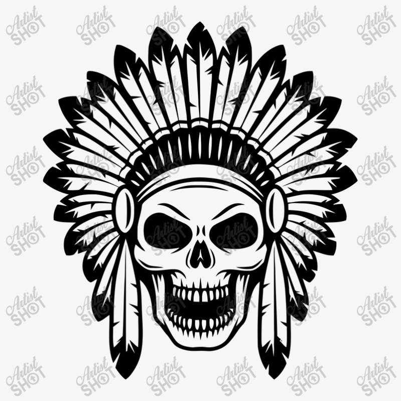 Indian Head Skull Ladies Fitted T-shirt | Artistshot