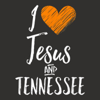 I Love Jesus And Tennessee Shirt Orange Heart Cute Fan Gift T Shirt Champion Hoodie | Artistshot