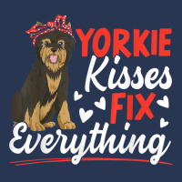 Yorkie Kisses Fix Everything Yorkshire Terrier Dog Lover T Shirt Ladies Denim Jacket | Artistshot