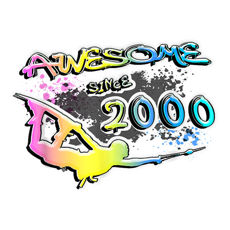 Awesome Since 2000. Wakeboard Lifestyle T Shirt Sticker | Artistshot