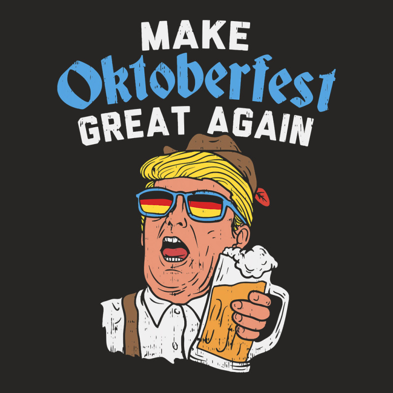 Make Oktoberfest Great Again Funny Trump Drink Beer Mug Gift T Shirt Ladies Fitted T-Shirt by nguyennhung | Artistshot