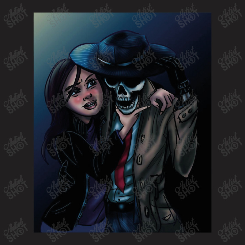 My Favorite People Skulduggery Painting T-Shirt by ArtistConner | Artistshot