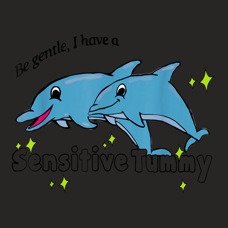 Be Gentle I Have A Sensitive Tummy Ladies Fitted T-Shirt by Hoang95 | Artistshot