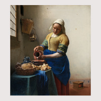 The Milkmaid By Vermeer Art Long Sleeve T Shirt Pocket T-shirt | Artistshot