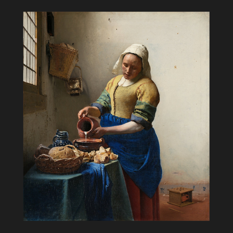 The Milkmaid By Vermeer Art Long Sleeve T Shirt Classic T-shirt by kalerttjay | Artistshot