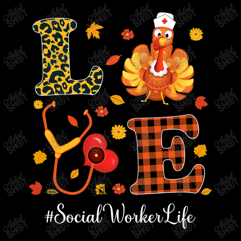 Love Social Worker Life Thanksgiving Autumn Fall Season T Shirt Pocket T-Shirt by Adriana_Torquemada | Artistshot