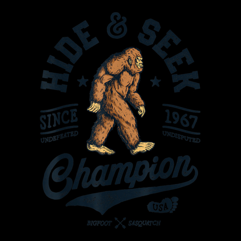 Bigfoot Hide And Seek Champion Funny Sasquatch Retro Vintage Adjustable Cap by Hoang95 | Artistshot