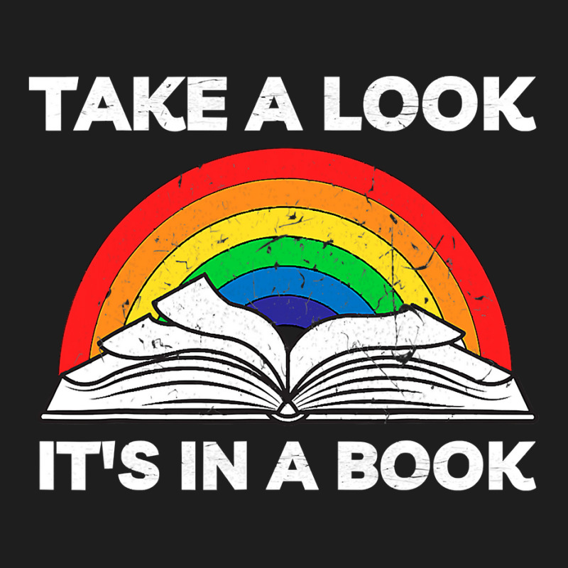 Take A Look It's In A Book Reading Vintage Retro Rainbow Classic T-shirt by trokeryth | Artistshot