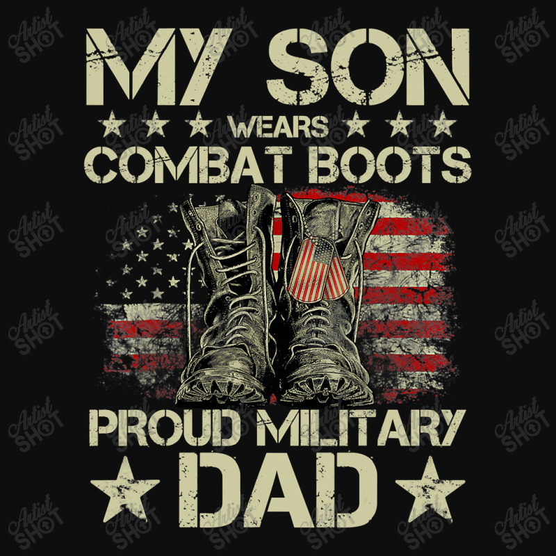 Veteran Day My Son Wears Combat Boots Proud Military Dad T Shirt Crop Top by Adriana_Torquemada | Artistshot