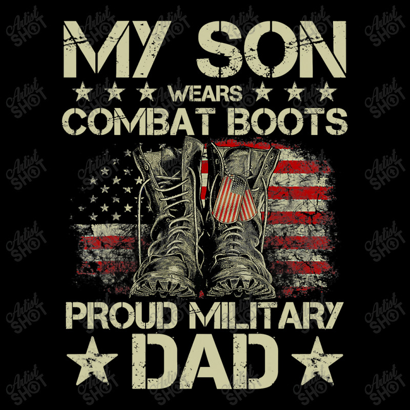 Veteran Day My Son Wears Combat Boots Proud Military Dad T Shirt Maternity Scoop Neck T-shirt by Adriana_Torquemada | Artistshot