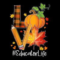 Love Educator Life Fall Leaves Autumn Season Pumpkin T Shirt Cropped Sweater | Artistshot