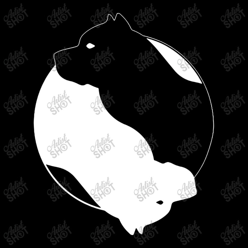 Yin Yang Pitbull Funny Fleece Short | Artistshot