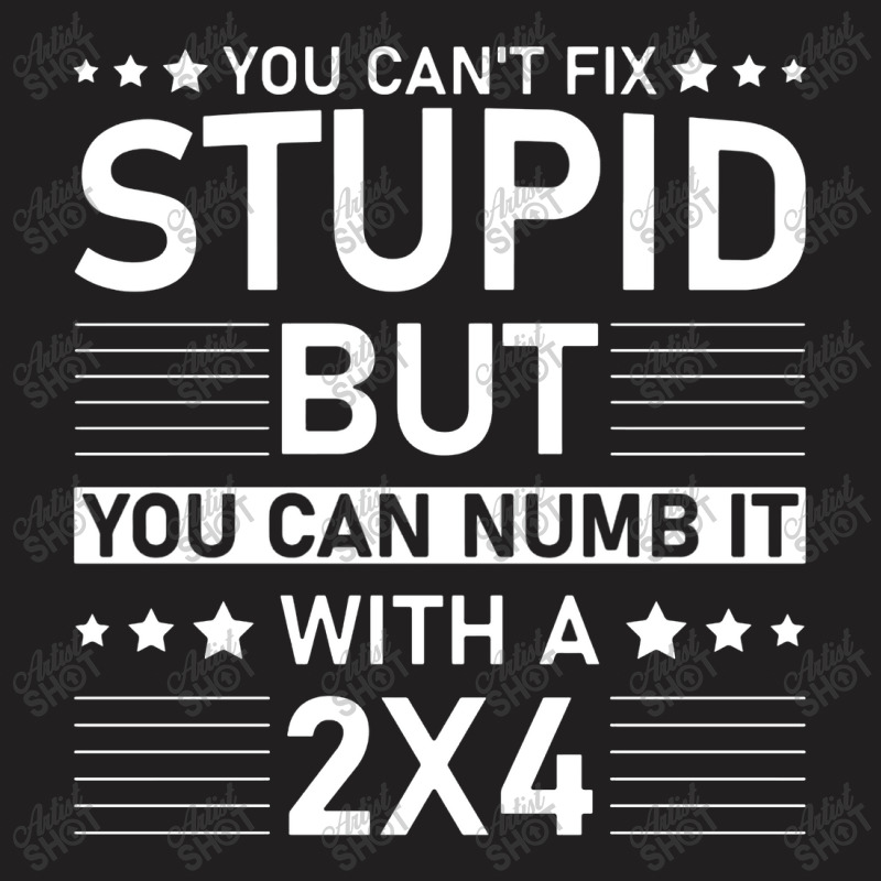 You Can't Fix Stupid But You Can Numb It With A 2x4 T-shirt | Artistshot