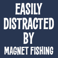 Easily Distracted By Magnet Fishing Funny Gift Ladies Denim Jacket | Artistshot