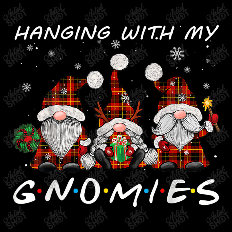 Hanging With Gnomies Gnome Christmas Xmas Buffalo Plaid Red T Shirt Co Pocket T-shirt | Artistshot