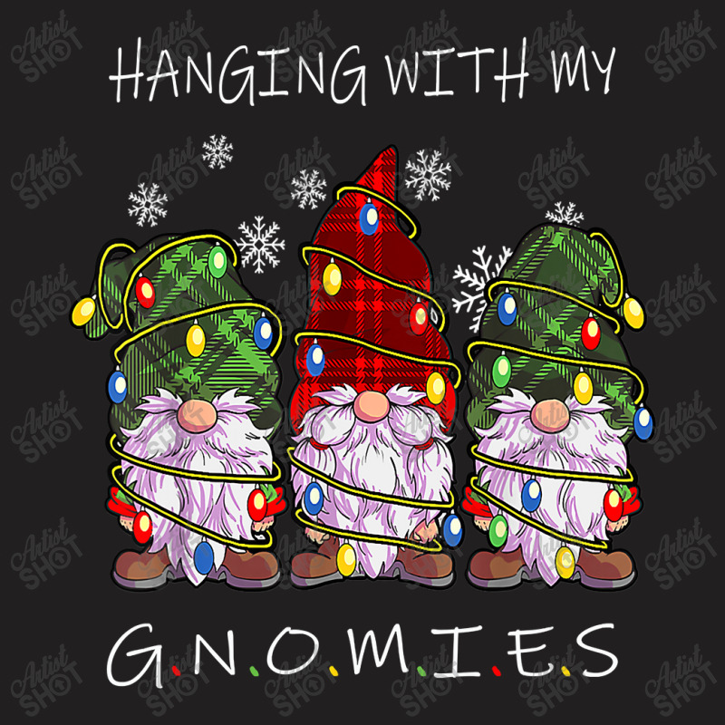 Hanging With Gnomies Gnome Christmas Xmas Buffalo Plaid Red T Shirt T-shirt | Artistshot