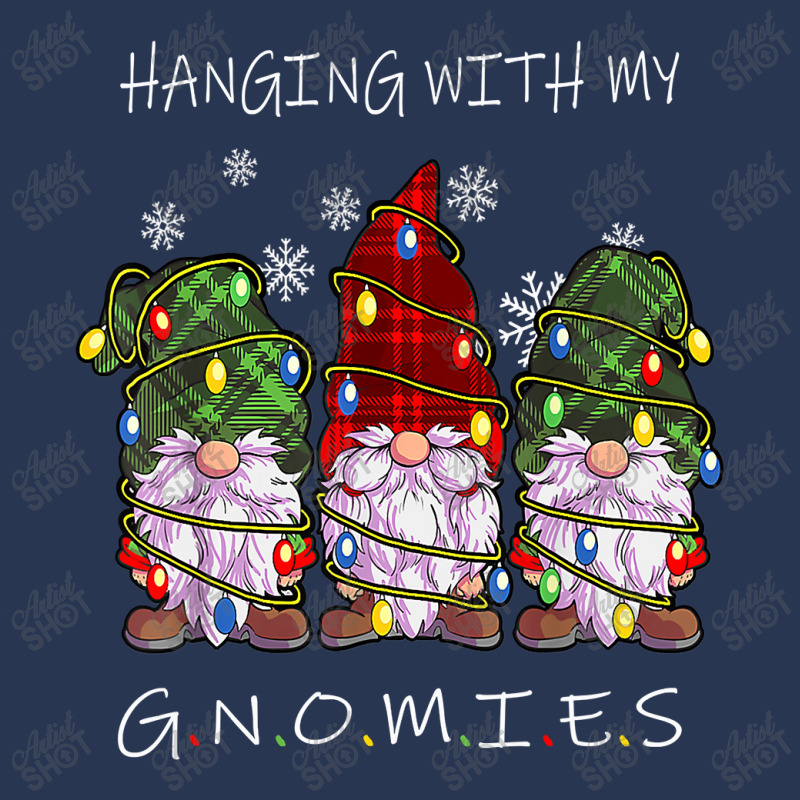 Hanging With Gnomies Gnome Christmas Xmas Buffalo Plaid Red T Shirt Men Denim Jacket | Artistshot