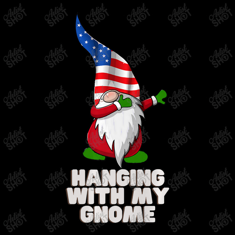 Hanging With My Gnome Garden Dabbing Gnome American Usa Flag Premium T Pocket T-shirt | Artistshot