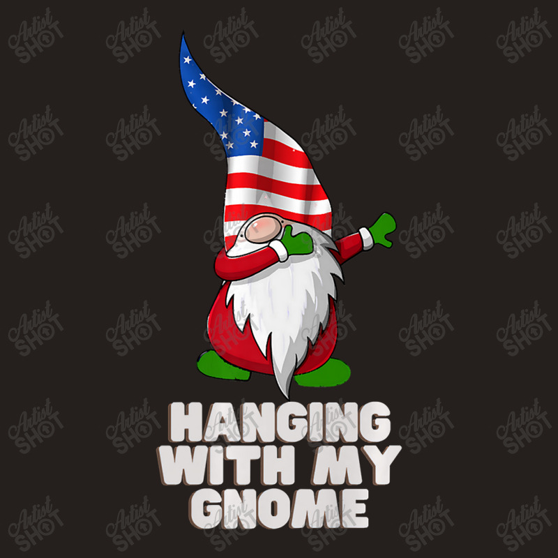 Hanging With My Gnome Garden Dabbing Gnome American Usa Flag Premium T Tank Top | Artistshot