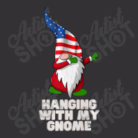 Hanging With My Gnome Garden Dabbing Gnome American Usa Flag Premium T Vintage Hoodie | Artistshot