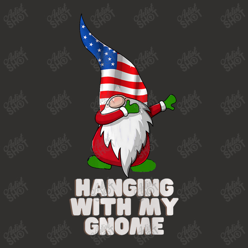 Hanging With My Gnome Garden Dabbing Gnome American Usa Flag Premium T Champion Hoodie | Artistshot