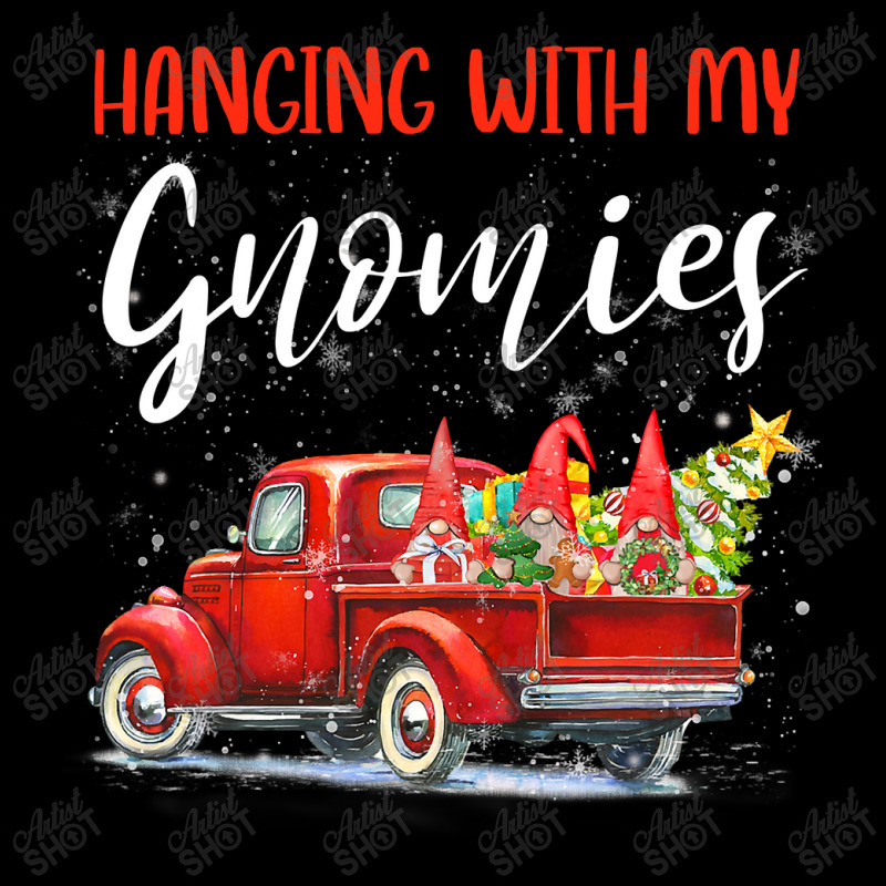 Hanging With My Gnomies Christmas Red Truck Xmas Tree Gnomes T Shirt Fleece Short | Artistshot