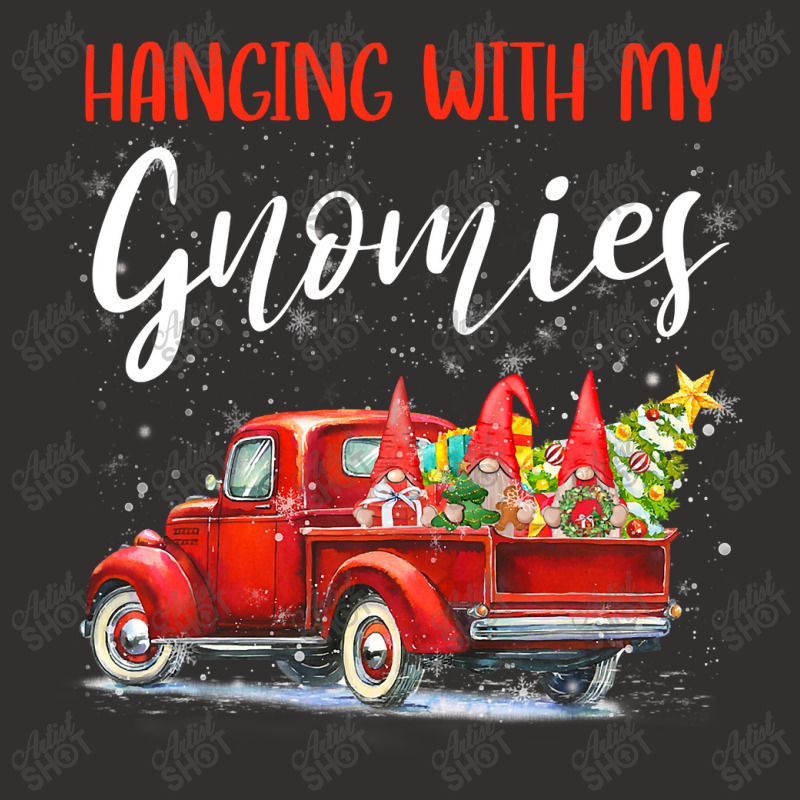 Hanging With My Gnomies Christmas Red Truck Xmas Tree Gnomes T Shirt Champion Hoodie | Artistshot