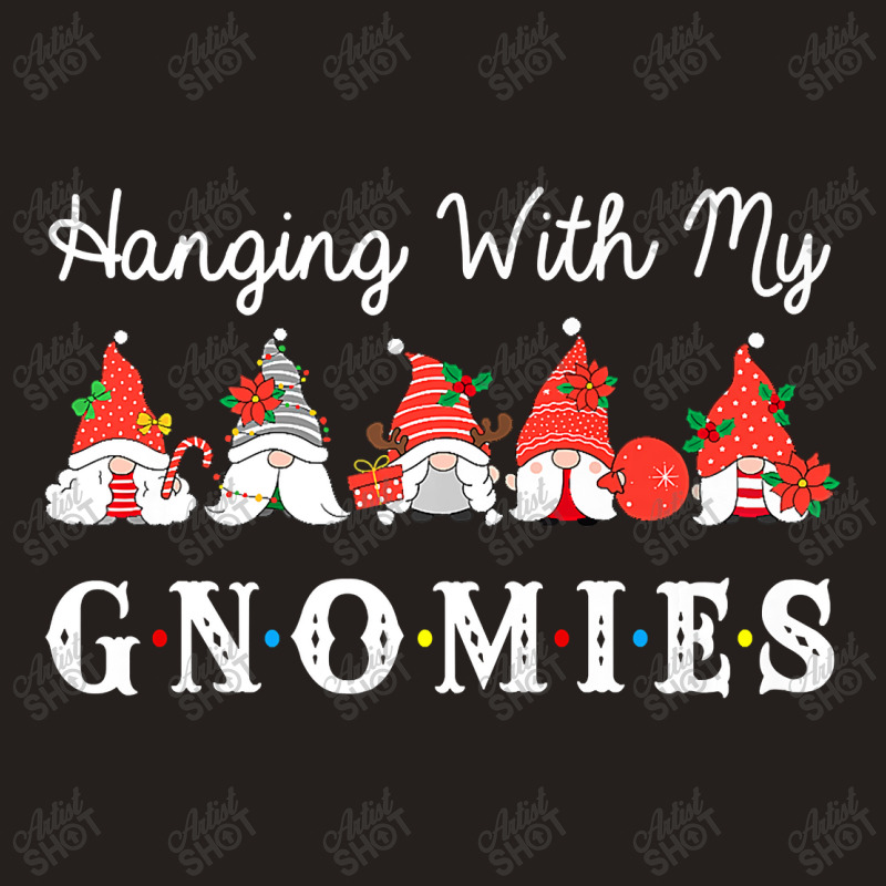 Hanging With My Gnomies Funny Gnome Friend Christmas Lights Premium T Tank Top | Artistshot